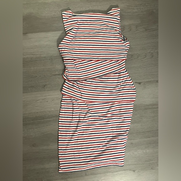J. McLaughlin Red White and Blue Striped Dress - Picture 2 of 7